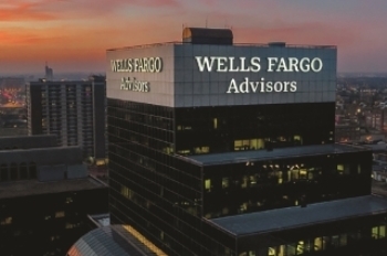 A building at sunset