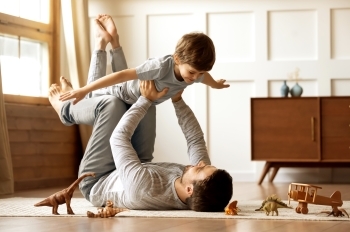 Man holding child