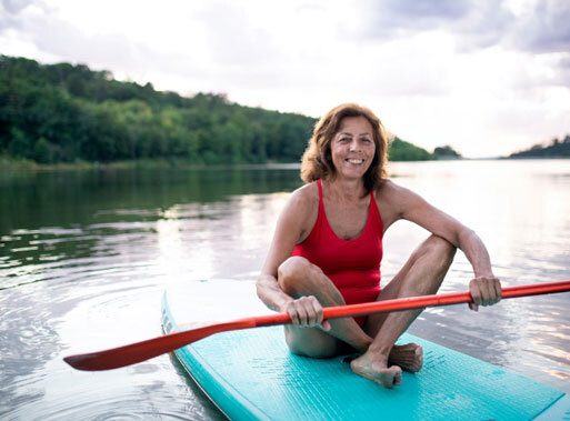 woman on paddleboard