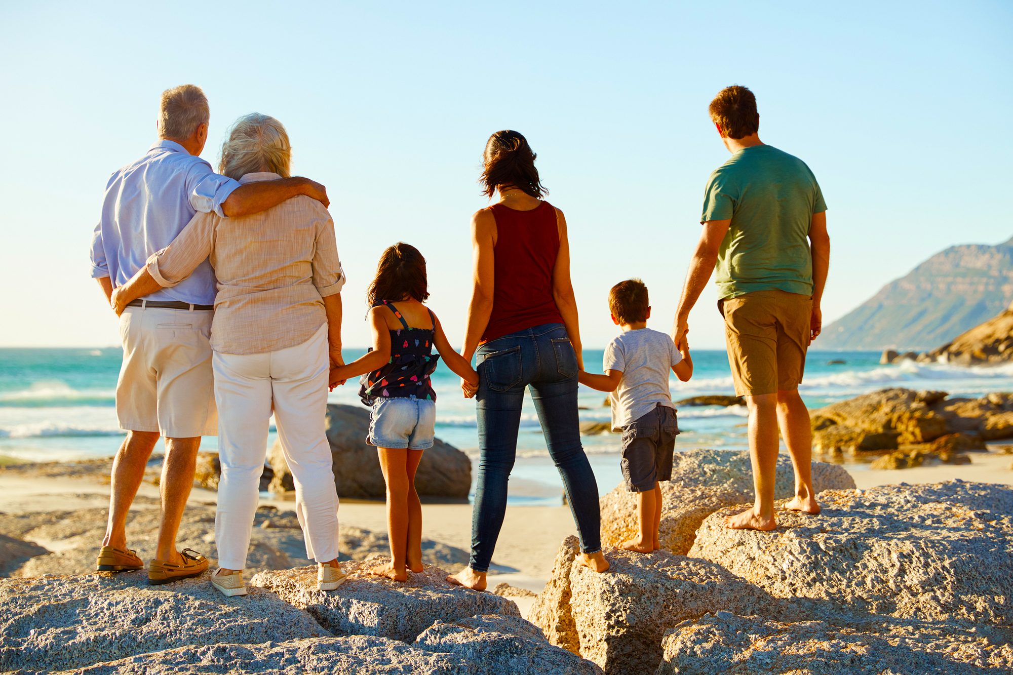 Family at the beach