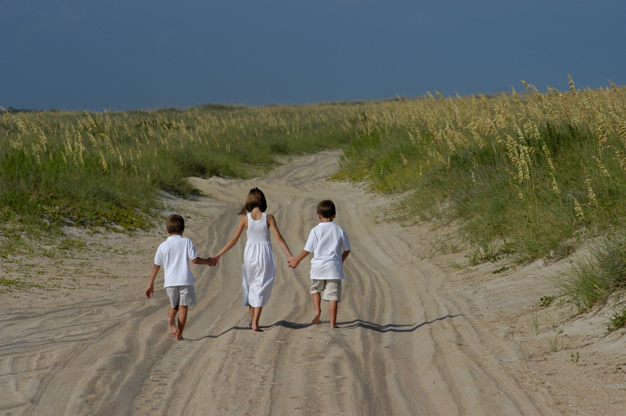 3 kids on the beach