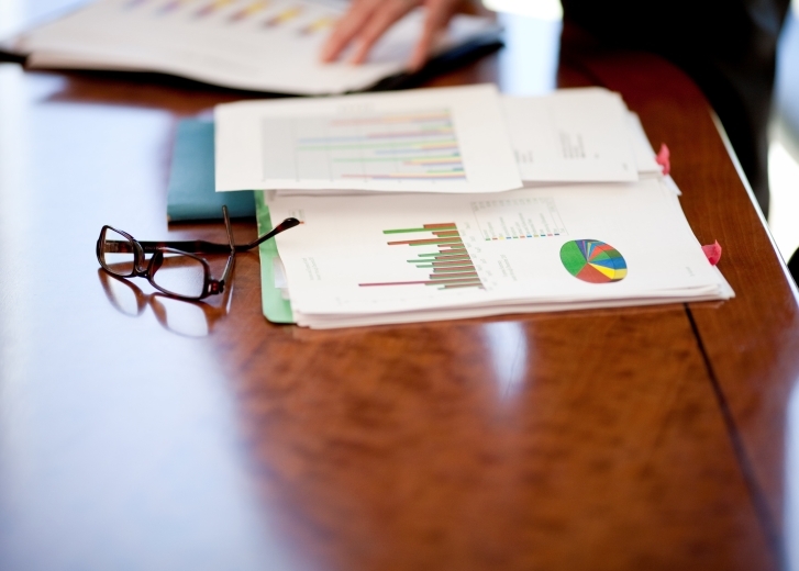 glasses on conference table