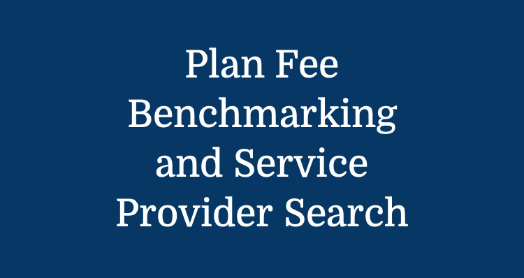 Plan Fee Benchmarking and Service Provider Search