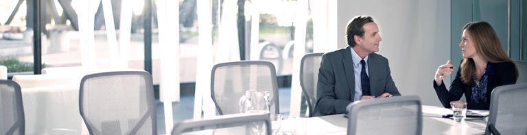 Financial Advisors at a conference table