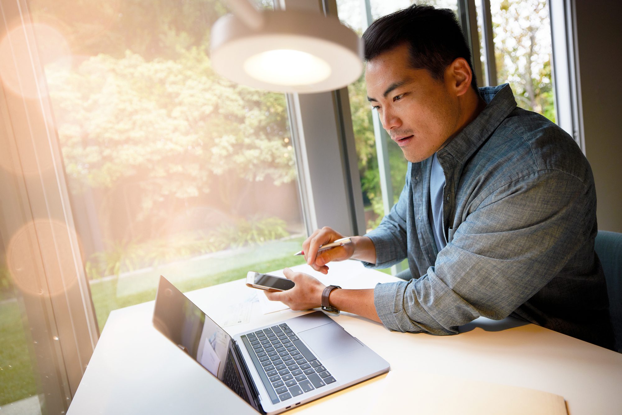 businessman at desk