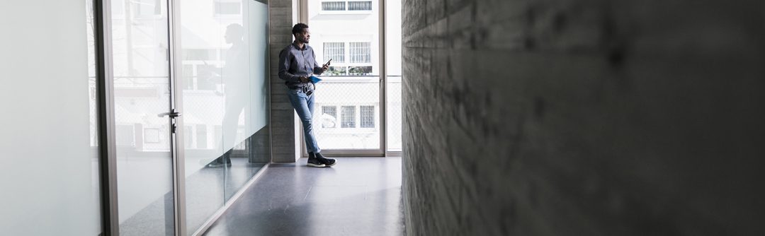 Individual looking at their phone