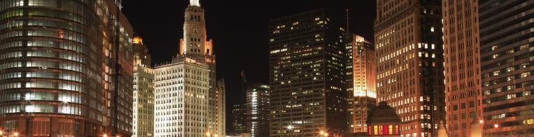 Chicago at night