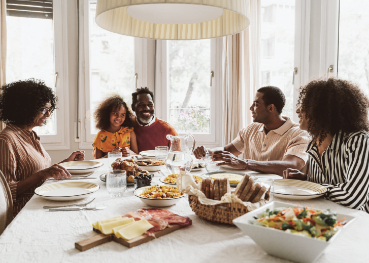 family at table