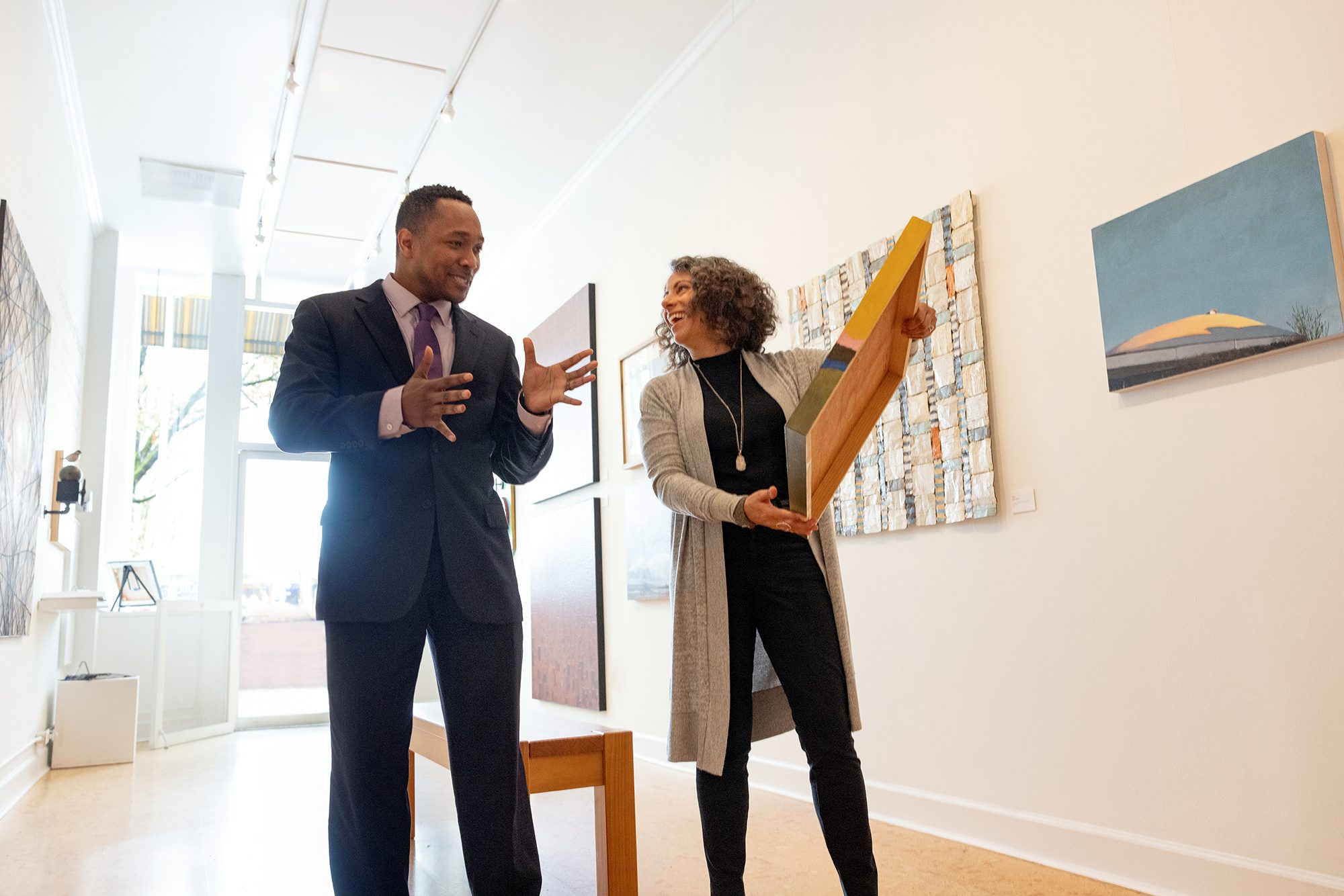 business people talking