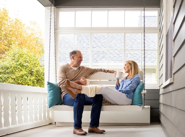 couple on front porch