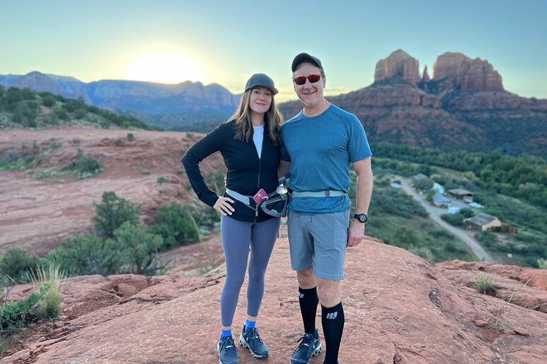 Darrell and Sarah hiking in Arizona