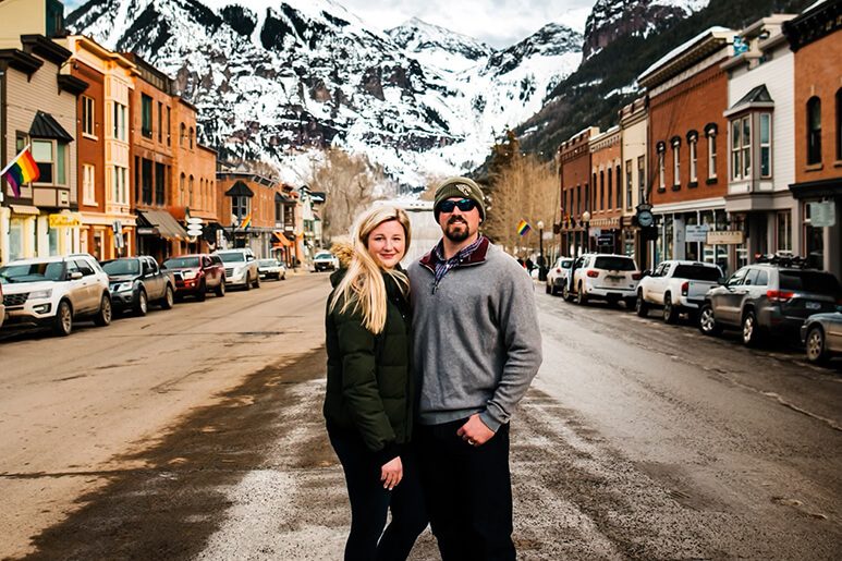 Sean and his wife Maegan in Telluride, Colorado