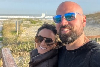 Sean, his wife Maegan, son Beau and newborn son Brooks