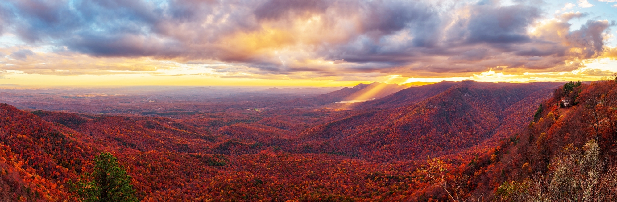 valley at sunset