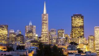 San Francisco skyline at night