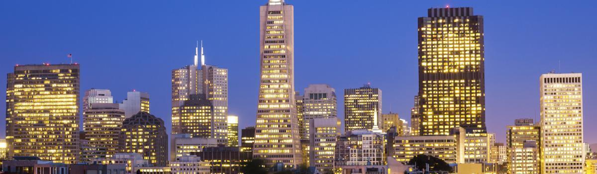 San Francisco skyline at night