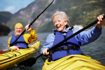 couple in a kayak