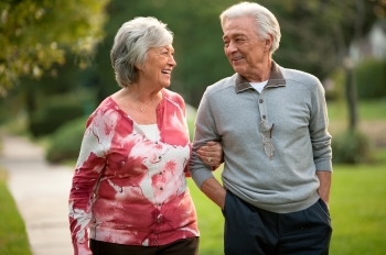 older couple on a walk